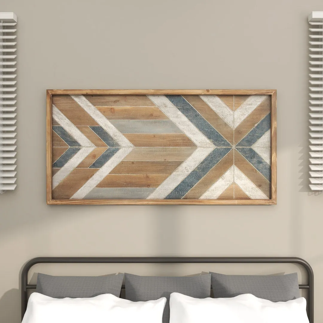Wooden Handmade Southwestern Geometric Home Wall Decor Union Rustic