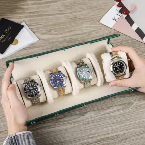Woosir Trend Leather Watch Case for 4 Watches