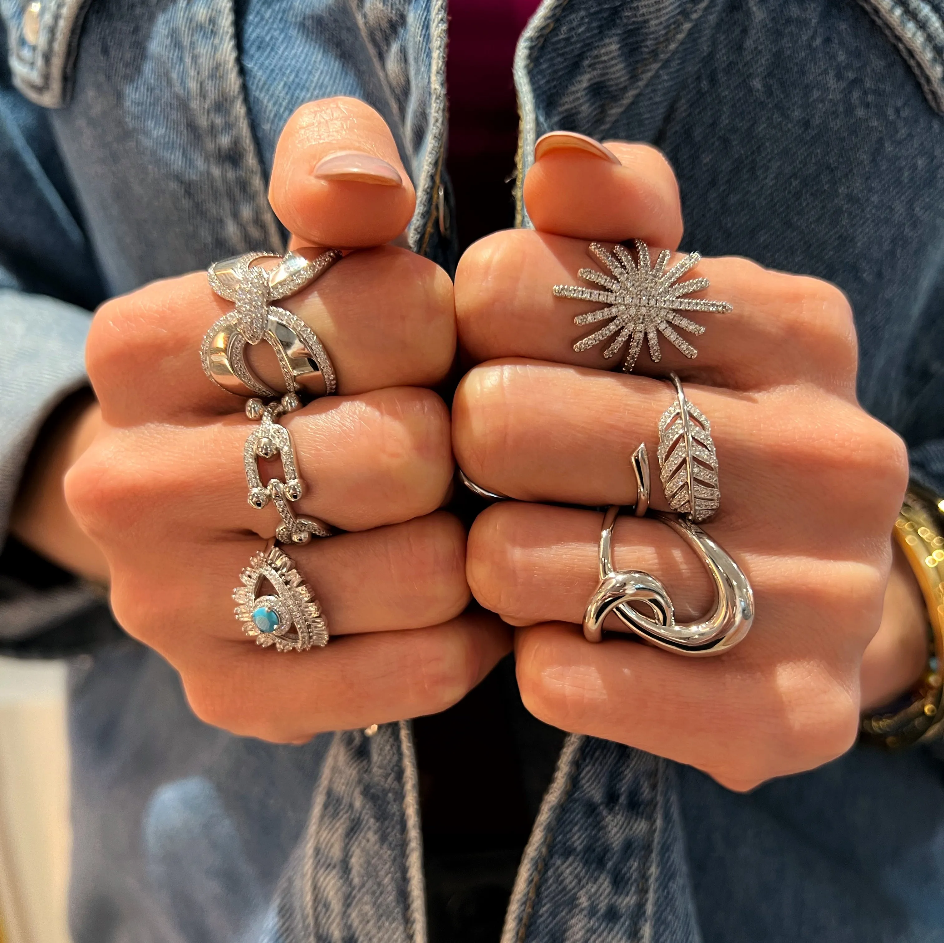 Wrap Leaf Open Ring