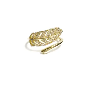 Wrap Leaf Open Ring