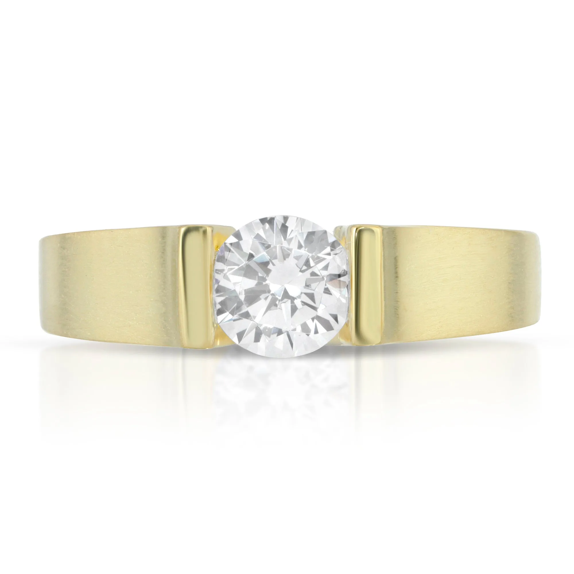 Yara Modern Tension Set Engagement Ring in 14K, 18K or Platinum