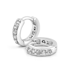 Zarkan Micro Hoop Silver Earrings