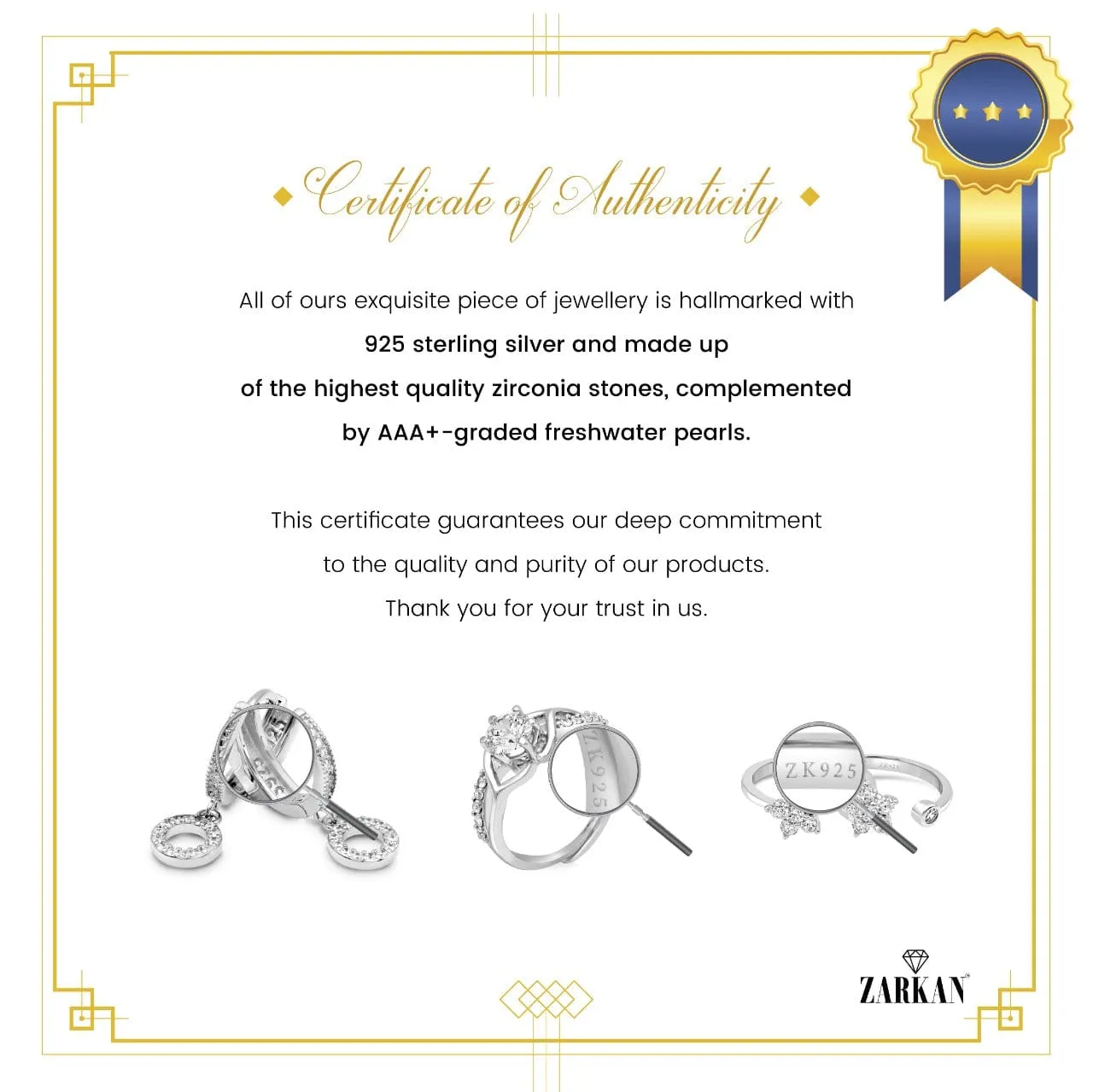 Zarkan Shining Ring Hoop Earrings
