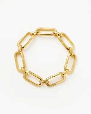 Zenyu Link Chunky Chain Bracelet | 18k Gold Plated