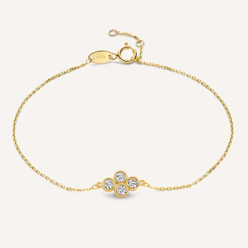 Zirconia Flower Essential Bracelets Set