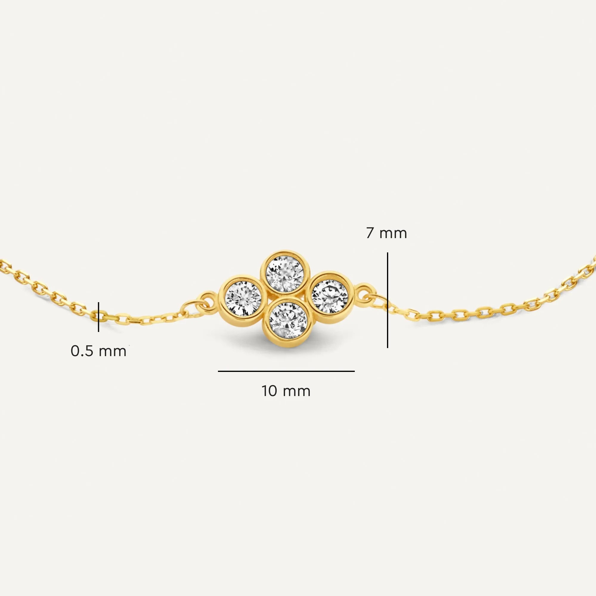Zirconia Flower Essential Bracelets Set
