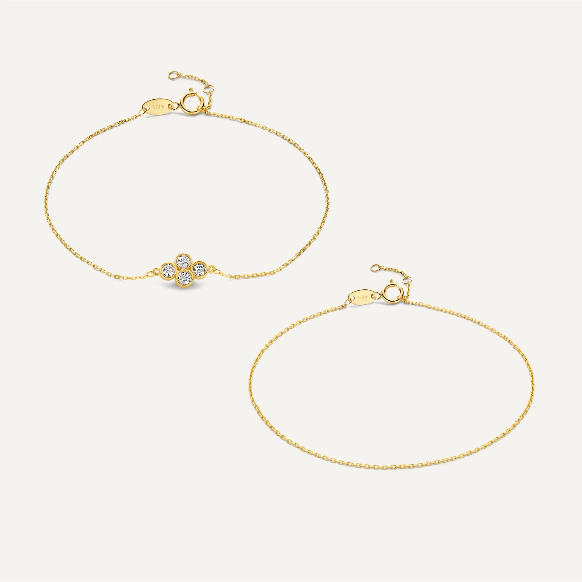 Zirconia Flower Essential Bracelets Set
