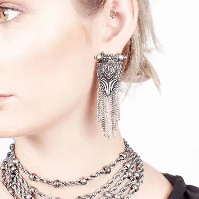 Ztech Boho Antique Coin Necklace, Earring And Bracelet for Women